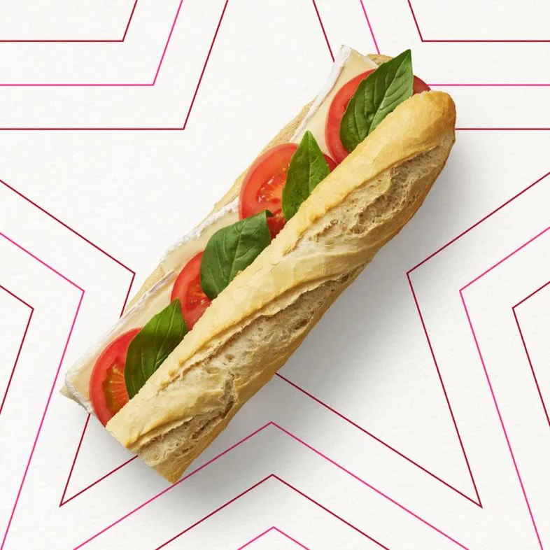 Brie, Tomato & Basil Baguette