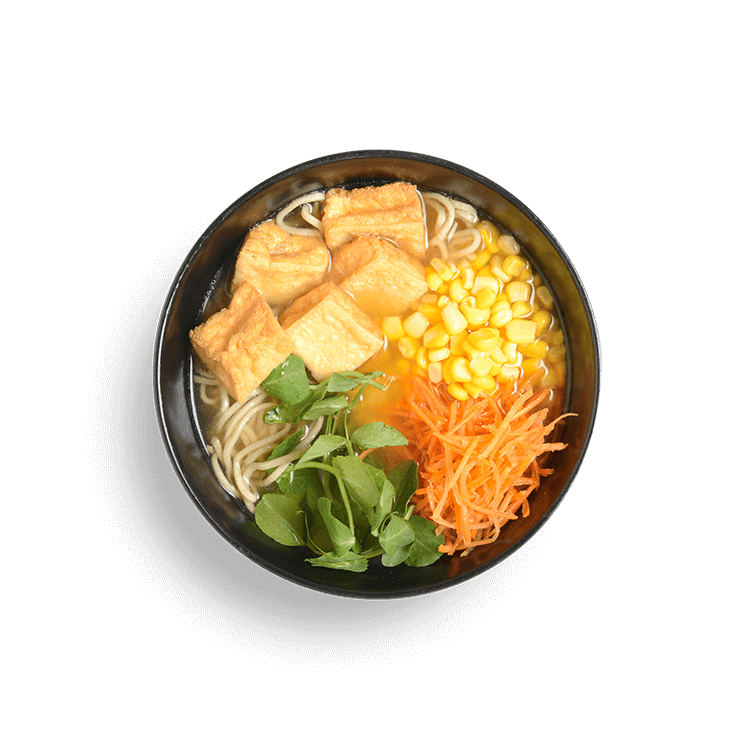 mini yasai ramen noodle soup