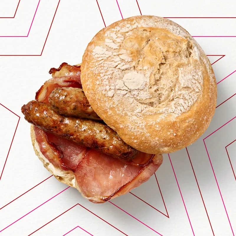 Sausage & Bacon Ciabatta