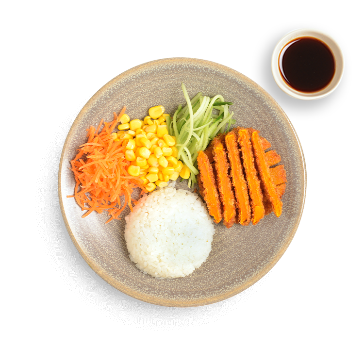 mini yasai katsu curry with amai sauce