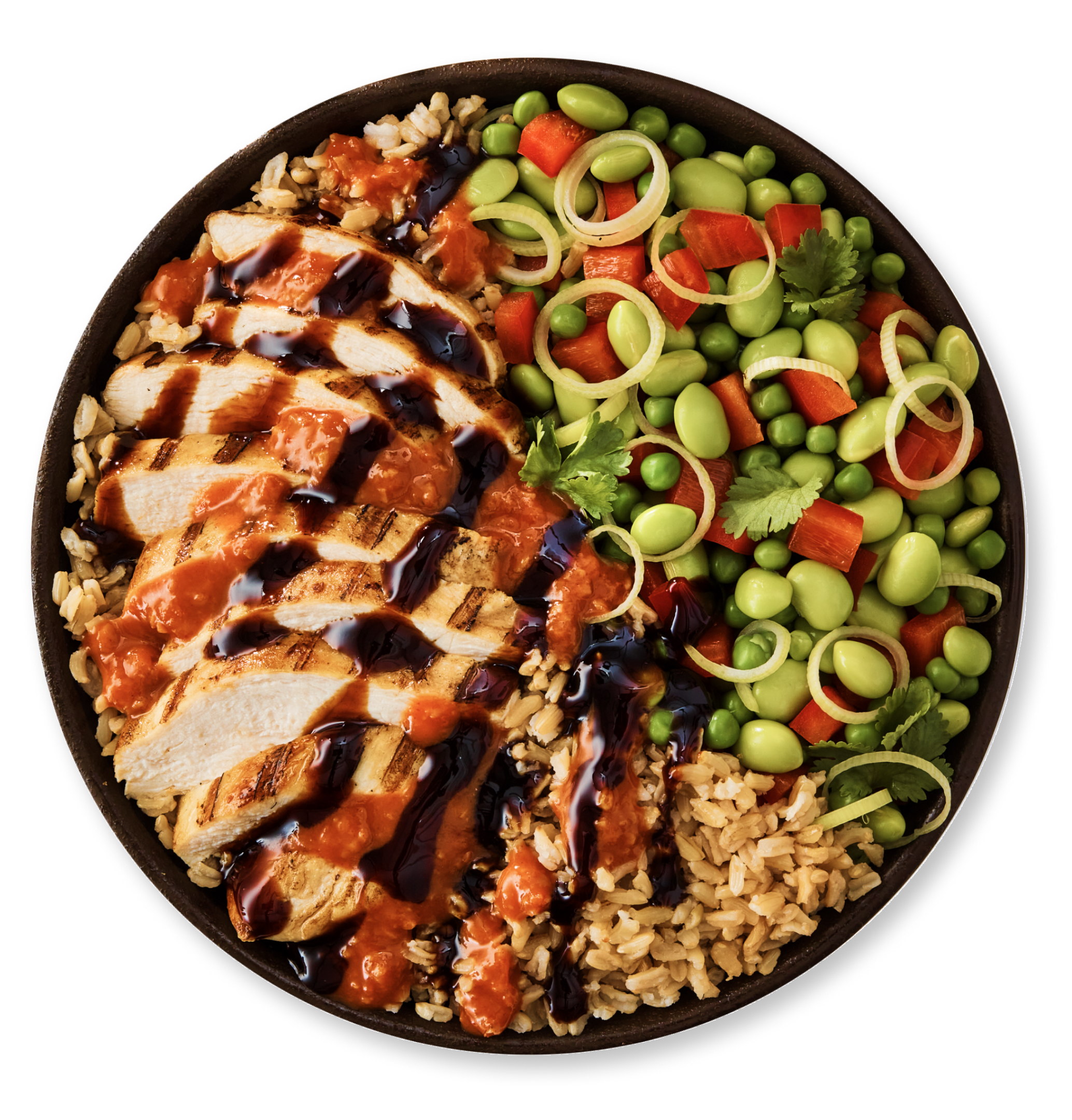 hot spicy chicken teriyaki rice bowl