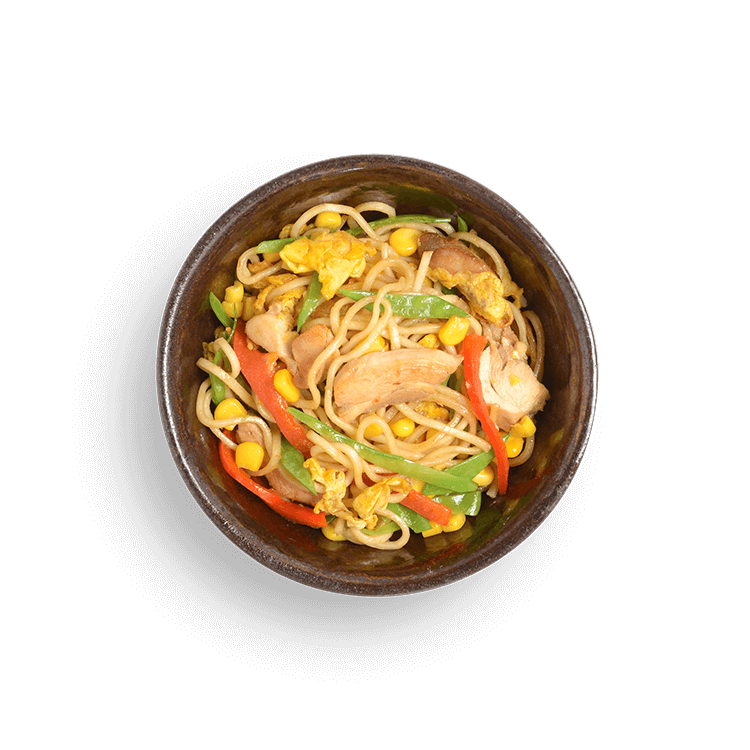chicken yaki soba