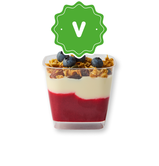 raspberry yoghurt pot